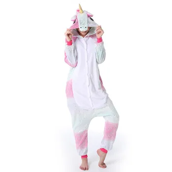 2022 Suaugusiųjų Gyvūnų Vienaragis Onesies Dygsnio Gpgb Pižama Tinka Minkštas Pingvinas Sleepwear Onepiece Jumpsuit Pijama Cosplay Kostiumai