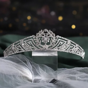 Blizga Bridal Crown galvos Apdangalai Prabanga Lydinio, Cirkonio Inkrustacijos Retro Elegantiškas Lankelis Moterų Vestuvės, Gimtadienis, LL@17