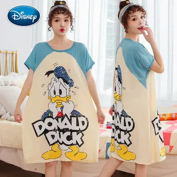Disney Nauja Vasaros Pižama Mielas Mickey, Donald Duck Animacinių Filmų Spausdinti Pižama Ponios Vasaros Pižama Patogiai Namuose Paslauga