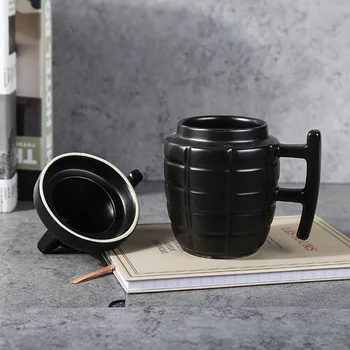 Kūrybos Granata Puodelis su dangteliu keramikos puodelis, karinės tarnybos kavos puodelio, geriamas puodelis ypatingas dovanas