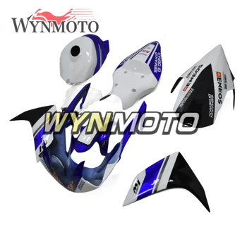 Langai su stiklo Lenktynių Visą Purvasargiai Už Yamaha YZF1000 R1 2007 2008 YZF R1 07 08 Motociklo ABS Plastiko Kėbulo Blizgesio Mėlyna Balta M1