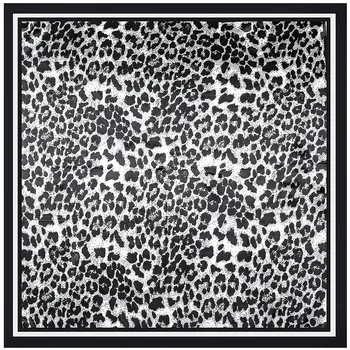 Leopardas Spausdinti Imituojamas Šilko Satino Plaukų Skara 90*90Cm Moterų Nosinė Spausdinti Moterų Aikštėje Galvos Bandana Panele, Mergina 2022 Naujas