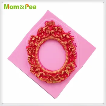Mama&Žirnių MPA1770 Gėlių Rėmo Silikono Formos Cukraus Pasta 3D Minkštas Pyragas Apdaila