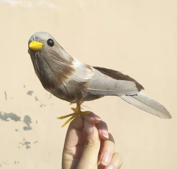 mažas mielas pilka paukštis modelis žaislas putų&kailiai simulaiton paukščių dovana, apie 16cm 1045