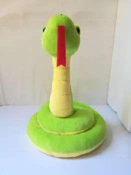 modeliavimo gyvatė žalia gyvatė, pliušinis žaislas apie 24x20cm minkštos lėlės pagalvę žaislas gimtadienio dovana w0428