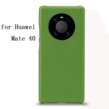 Natūralios Odos Karvės Atveju, Huawei Mate 40 Prabangių Galinį Telefono Dangtelį Shell 