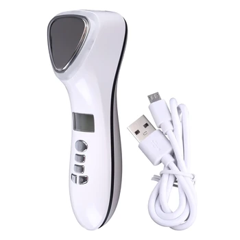 Nešiojamų Handheld LED Karšto Šalto Plaktukas Ultragarso Krioterapija Veido Kėlimo Vibracijos Massager Veido, Kūno Spa Grožio Priemonė, D