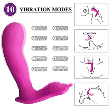 Nuotolinio Valdymo Nešiojami Vibratorius, Dildo, Vibratoriai Moterims G taško Klitorio Nematomos karūnos Vibruojantis Kiaušinis Sekso Žaislai 18
