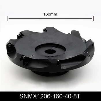OYYU SNMX 1206 SNMX1206-160-40-8T 45 laipsnių Veido Pjovimo Frezavimo Galvos Karbido Įterpti CNC dvipusis Didelio Tikslumo Pabaiga Malūnas