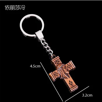Saint Krikščionių Bronzos Jėzaus Kryžiaus Piktogramą, Raktų Žiedas, Jėzus Kristus Key Chain, Automobilių Key Chain Pakabukas