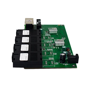 Skaidulinių Optinių Laikmenų Keitiklis 4*1000M PK + 2*1000M RJ45 Gigabit Ethernet Switch Media Converter PCB