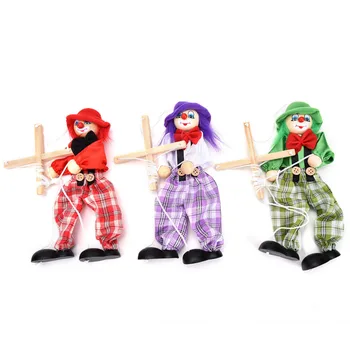 Traukti Eilutę Lėlių Klounas Medienos Marionette Žaislai Derliaus Spalvinga Įdomus Amatų Jungtinės Veiklos Lėlės Vaikas Vaikui Dovana Amatų Didmeninės