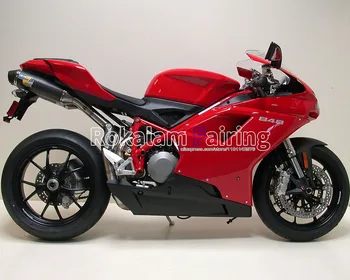 Už Ducati 848 1098 2007-2011 1098S 1198 07-11 Raudona Juoda Antrinėje rinkoje ABS Motociklą Lauktuvės Rinkinys (liejimo)
