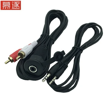 Verbindung kabel dc3.5/2RCA kopfhörer anschluss kabel užsakymą wasserdichte kabel für MP3 grotuvas 1M 2m
