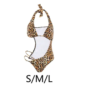 Vienas Gabalas Bikini Nustatyti maudymosi kostiumėlį, Leopardas Spausdinti Maudymosi Kostiumėliais, Paplūdimio Moteris