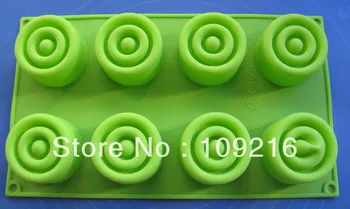 Wholsale!!1pcs Naujas stilius Cilindro formos Kilpos, Žalia, Geros Kokybės 100% Maisto kokybės Silikono Pyragas/Šokolado/Pudingas/Saldainiai/Ice 