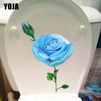 YOJA 16.5X23.3CM Subtilus Blue Rose Filialas Namo Kambaryje Apdaila Sienos Lipdukas Tualetas WC Lipdukas T1-1634
